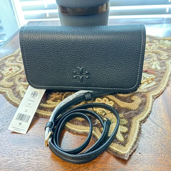 Tory Burch Black Crossbody Purse and Card Holder - Picture 5 of 7